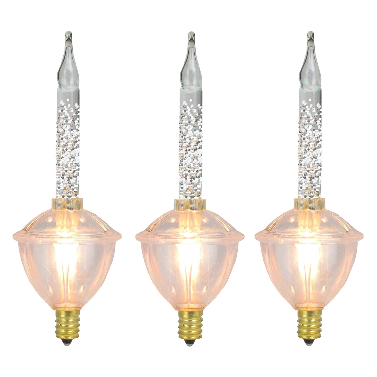 3ct. Clear C7 Retro Bubble Light Replacement Christmas Bulbs